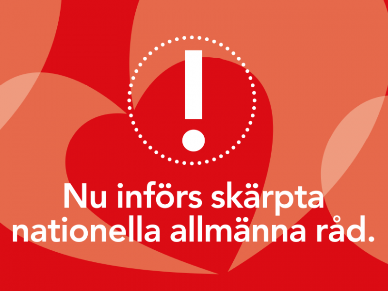 Skärpta nationella råd införs 14 december