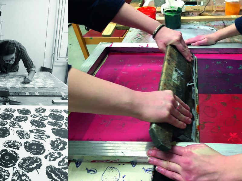 Screentryck på Designskolan