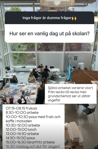 En vanlig dag på designskolan